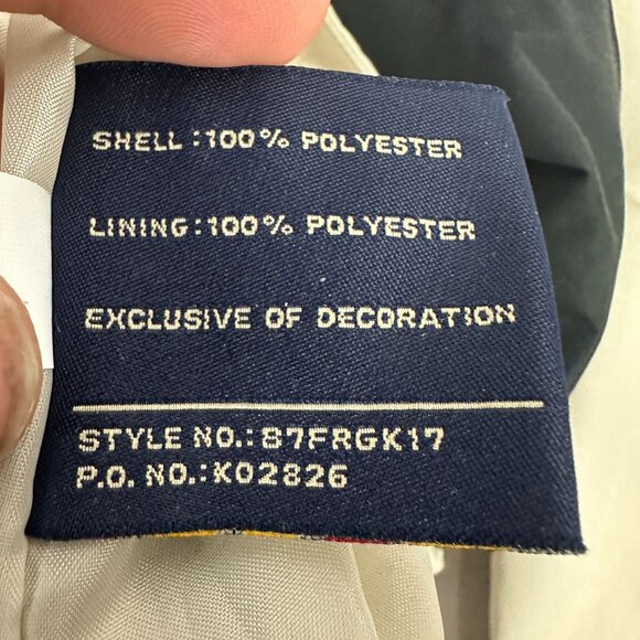 Dockers Golf Windbreaker Jacket Size L Mens Beige & Black Polyester - Picture 6 of 7